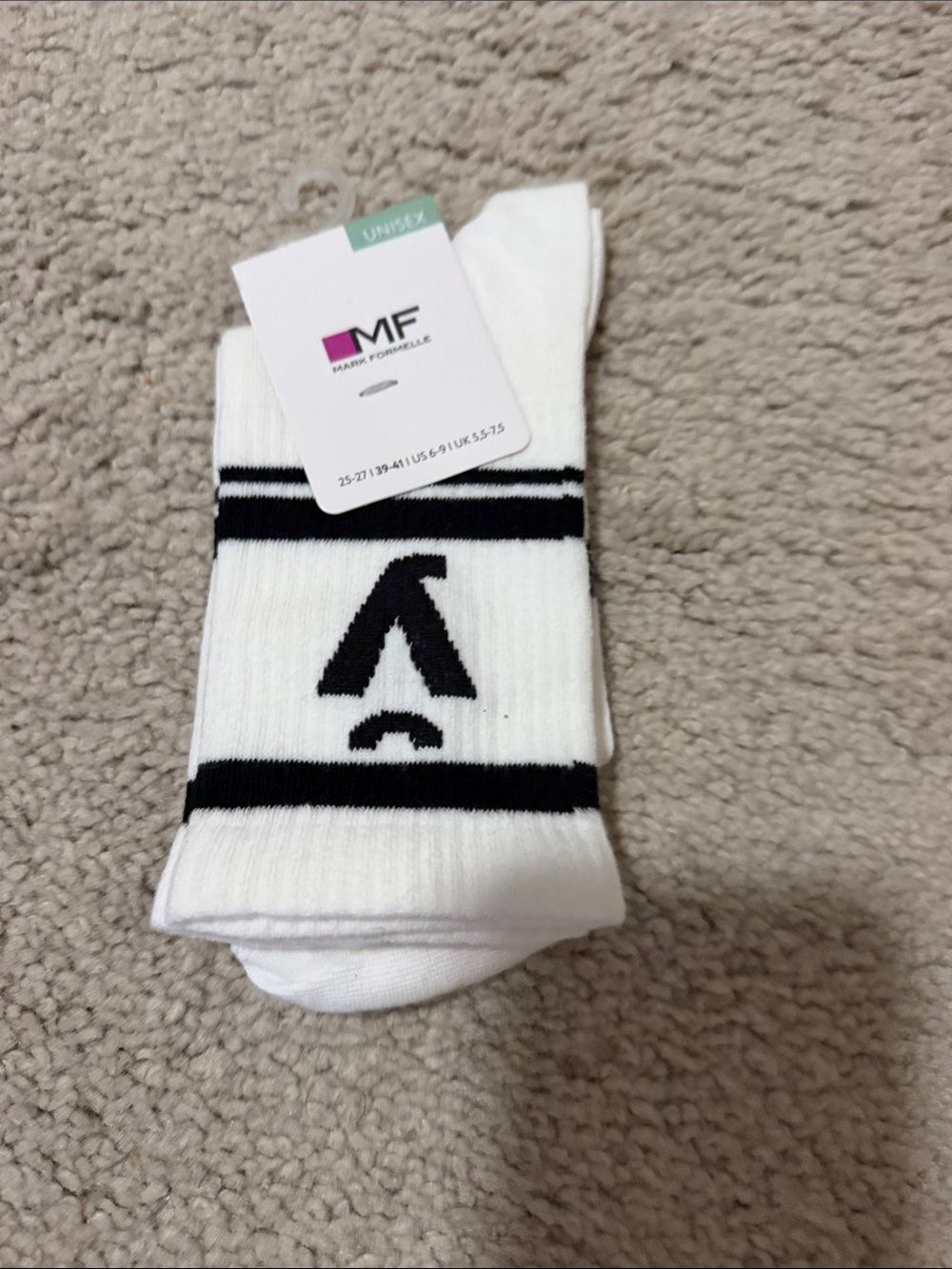 Unisex Casual Crew Socks Pack - White, Tan, Gray